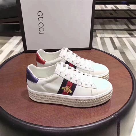 fake gucci ace sneakers with crystals|gucci ace sneakers with crystals.